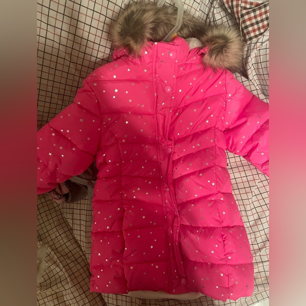 Cozy puffy girls zipper Jacket size 7..